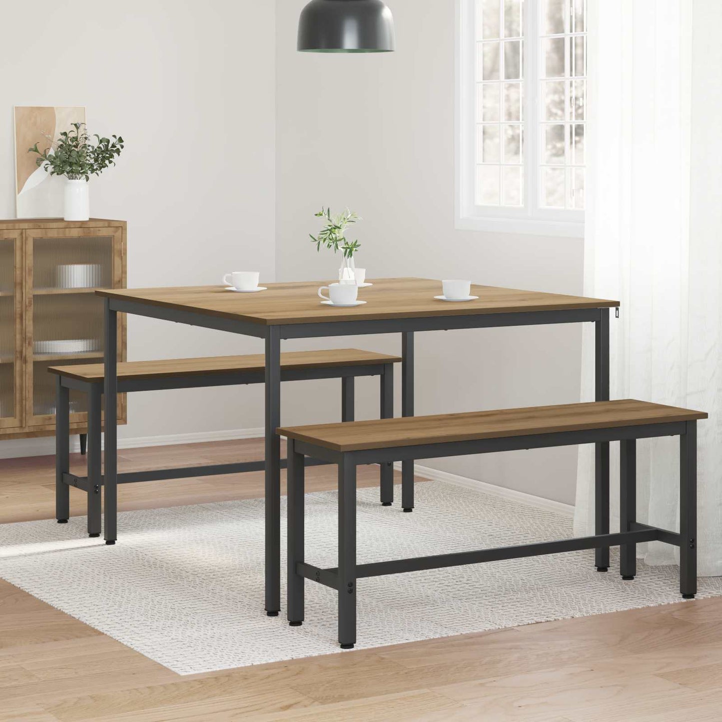 vidaXL Dining Tables 110 x 110 x 75 cm Engineered Wood Artisan Oak