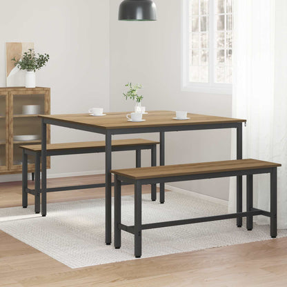 vidaXL Dining Tables 110 x 110 x 75 cm Engineered Wood Artisan Oak