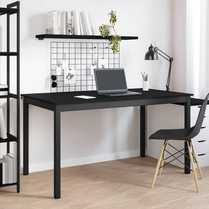 vidaXL Dining Tables 140 x 80 x 75 cm Engineered Wood Black Oak