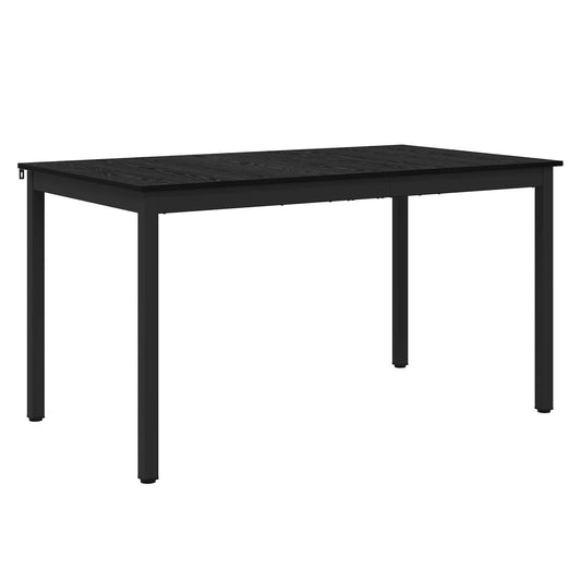 vidaXL Dining Tables 140 x 80 x 75 cm Engineered Wood Black Oak