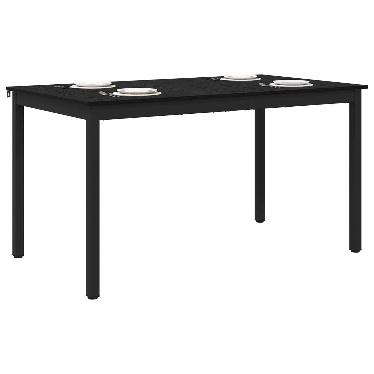 vidaXL Dining Tables 140 x 80 x 75 cm Engineered Wood Black Oak