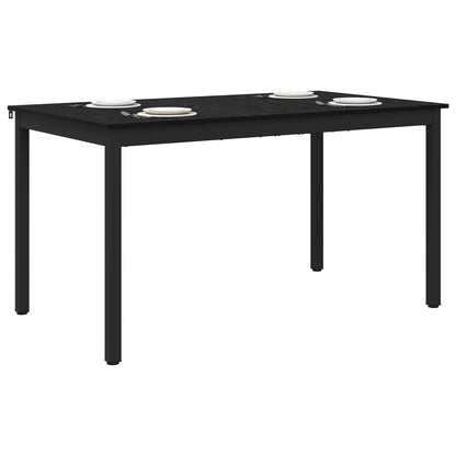 vidaXL Dining Tables 140 x 80 x 75 cm Engineered Wood Black Oak