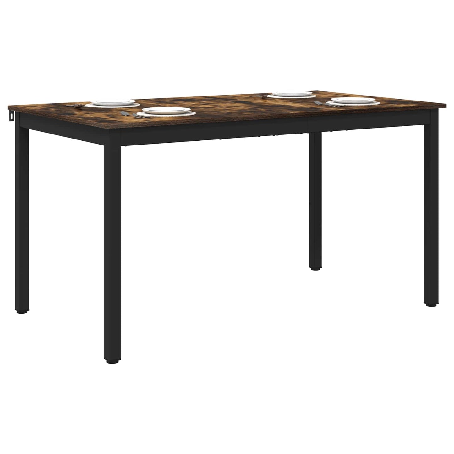 vidaXL Dining Tables 140 x 80 x 75 cm Engineered Wood Smoked Oak