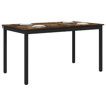 vidaXL Dining Tables 140 x 80 x 75 cm Engineered Wood Smoked Oak