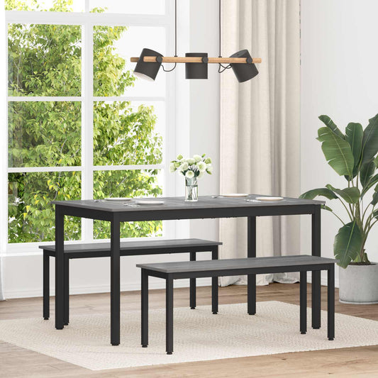 vidaXL Dining Tables 140 x 80 x 75 cm Engineered Wood Grey Sonoma