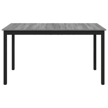 vidaXL Dining Tables 140 x 80 x 75 cm Engineered Wood Grey Sonoma