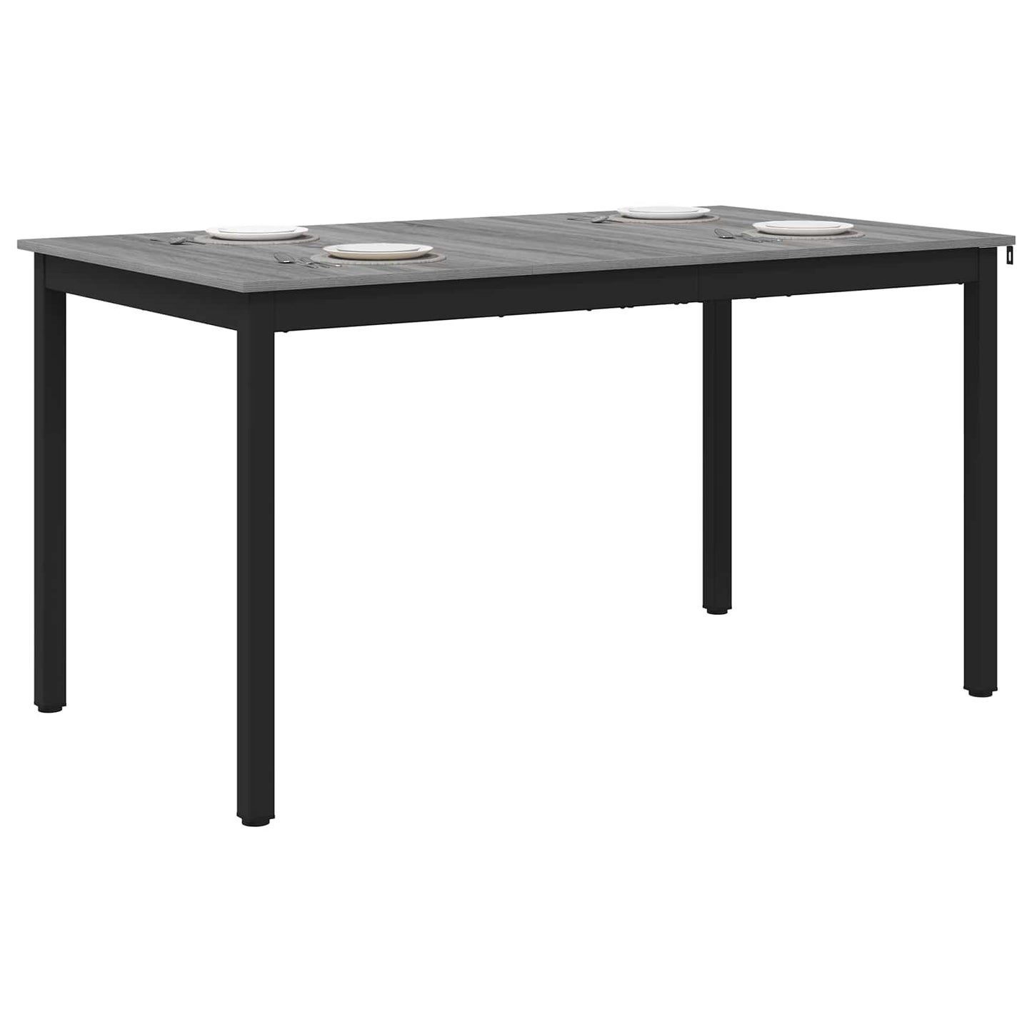 vidaXL Dining Tables 140 x 80 x 75 cm Engineered Wood Grey Sonoma