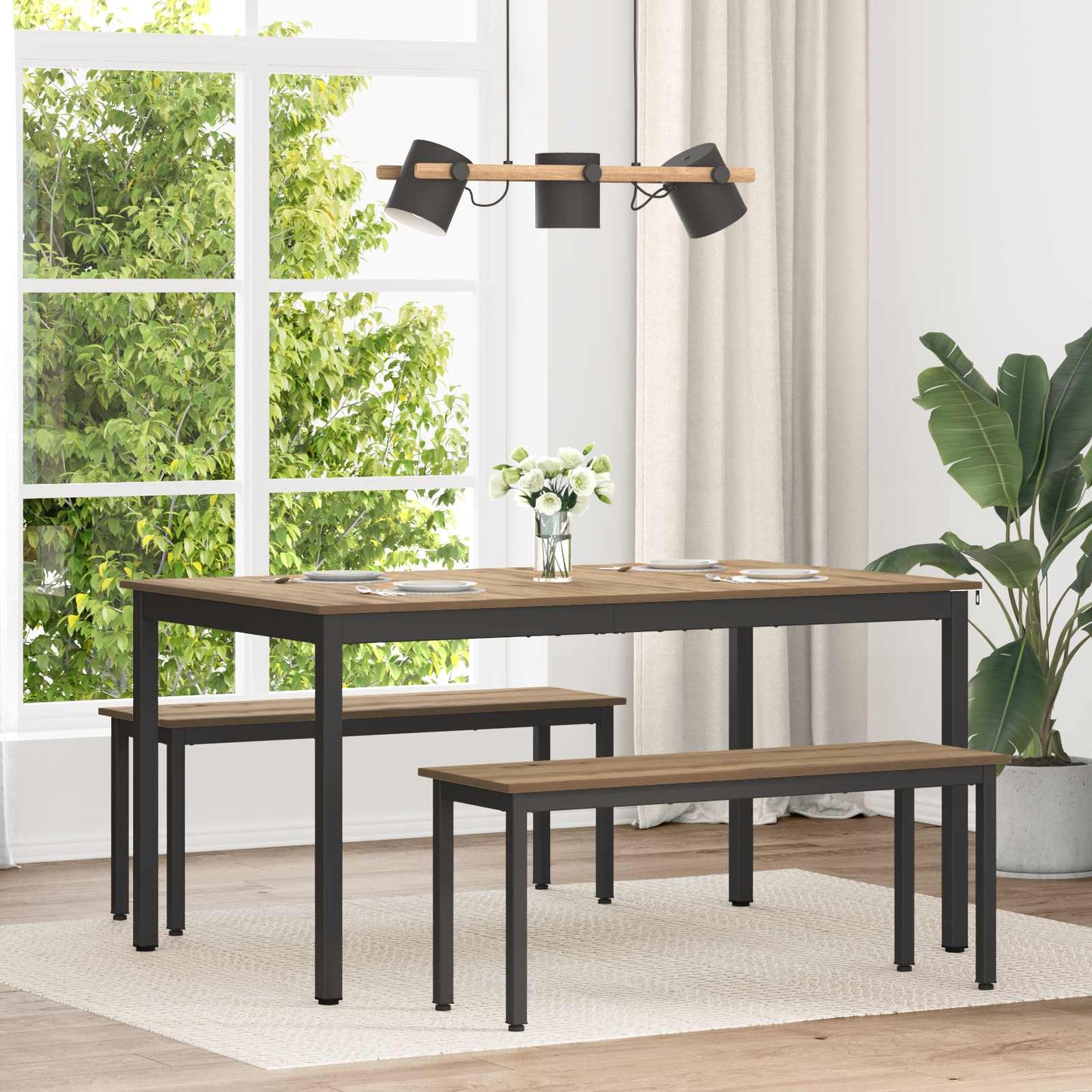 vidaXL Dining Tables 150 x 78 x 75 cm METAL