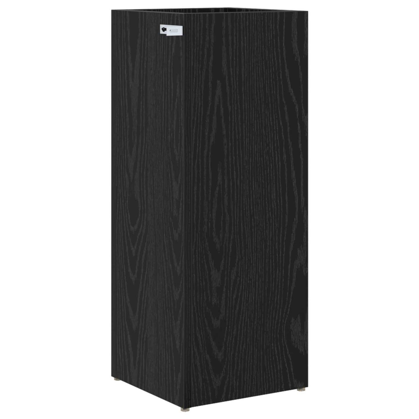 vidaXL Umbrella Stand Black Oak 25 x 24.5 x 64 cm Engineered Wood
