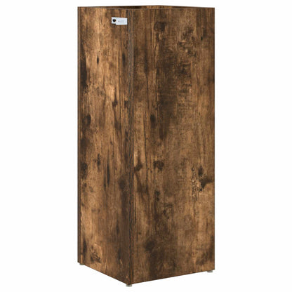 vidaXL Umbrella Stand Smoked Oak 25 x 24.5 x 64 cm Engineered Wood