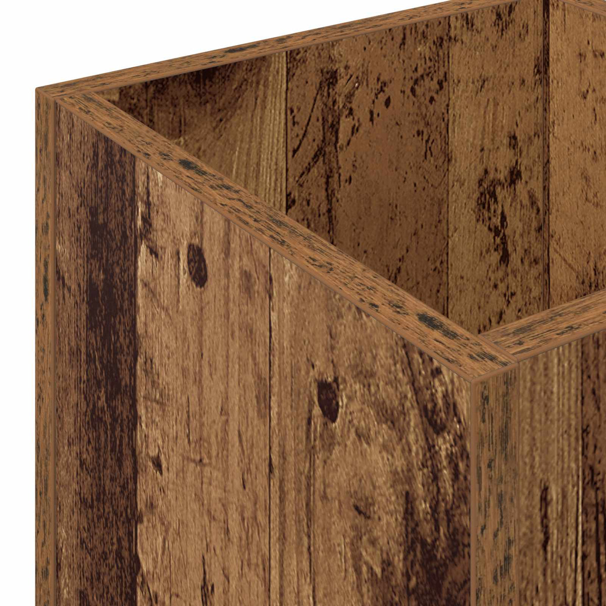 vidaXL Umbrella Stand Old Wood 25 x 24.5 x 64 cm Engineered Wood