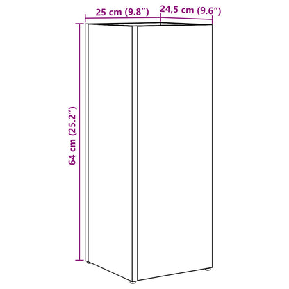 vidaXL Umbrella Stand Old Wood 25 x 24.5 x 64 cm Engineered Wood
