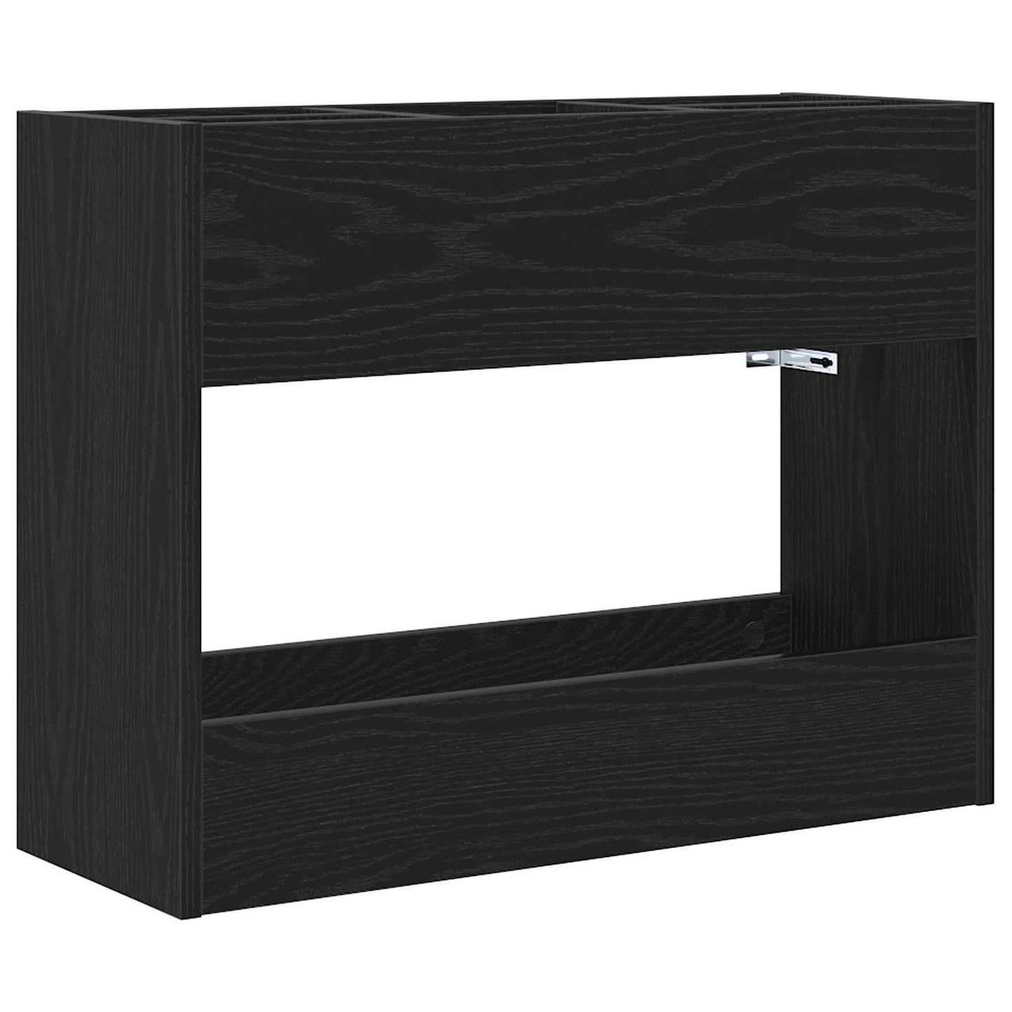 vidaXL Umbrella Stand Black Oak 65 x 24 x 50 cm Engineered Wood