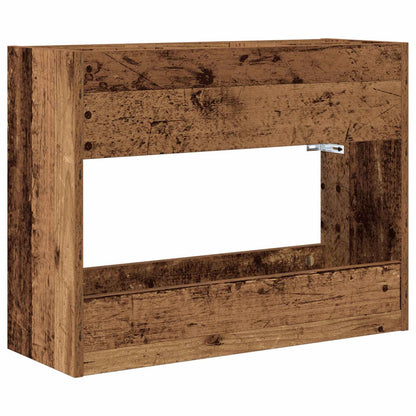 vidaXL Umbrella Stand Old Wood 65 x 24 x 50 cm Engineered Wood