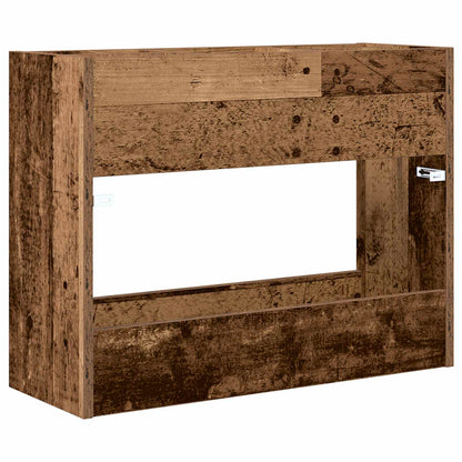 vidaXL Umbrella Stand Old Wood 65 x 24 x 50 cm Engineered Wood