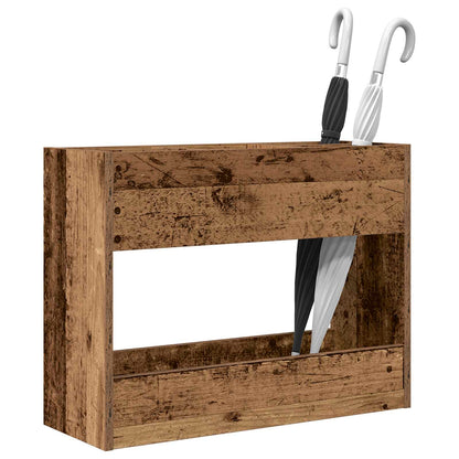vidaXL Umbrella Stand Old Wood 65 x 24 x 50 cm Engineered Wood