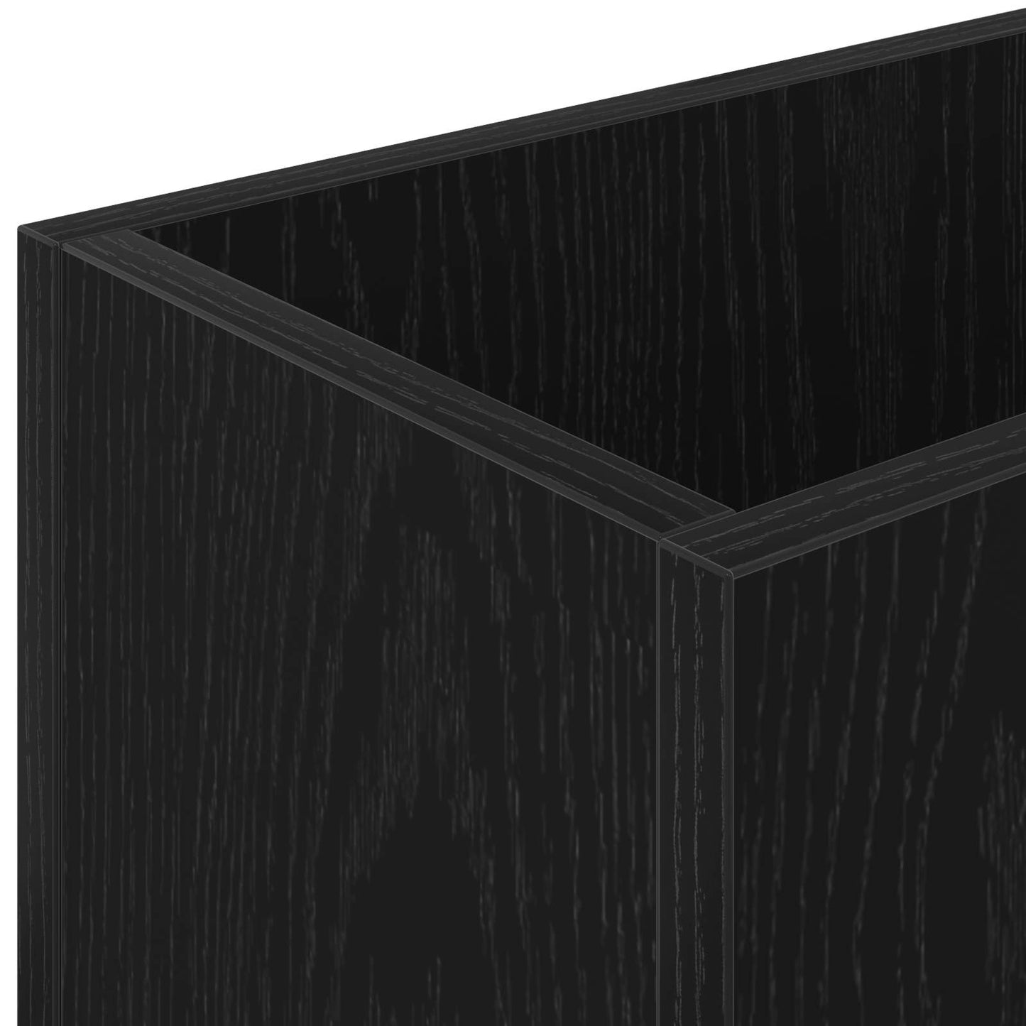 vidaXL Umbrella Stand Black Oak 40 x 20 x 55.5 cm Engineered Wood