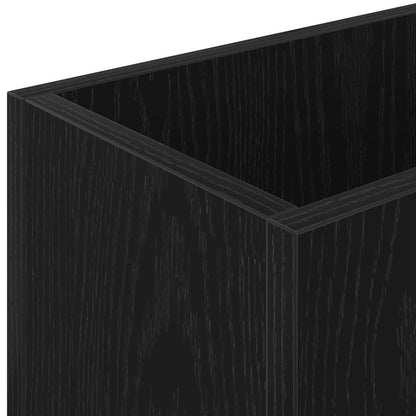 vidaXL Umbrella Stand Black Oak 40 x 20 x 55.5 cm Engineered Wood