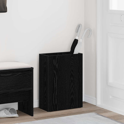 vidaXL Umbrella Stand Black Oak 40 x 20 x 55.5 cm Engineered Wood
