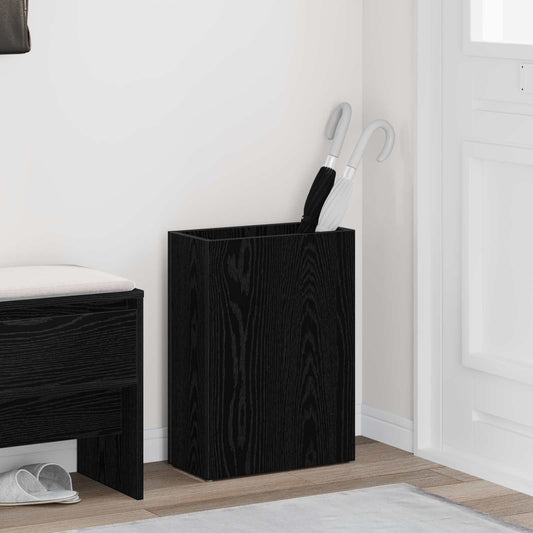 vidaXL Umbrella Stand Black Oak 40 x 20 x 55.5 cm Engineered Wood