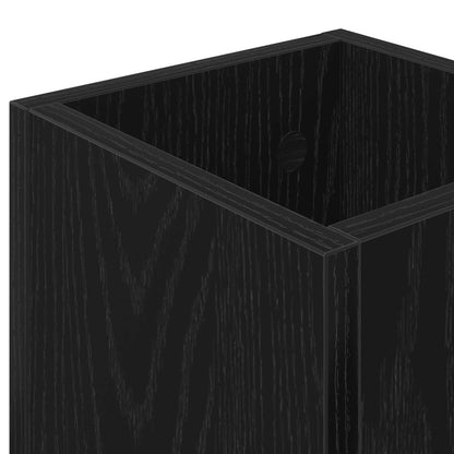 vidaXL Umbrella Stand Black Oak 20 x 20 x 55.5 cm Engineered Wood