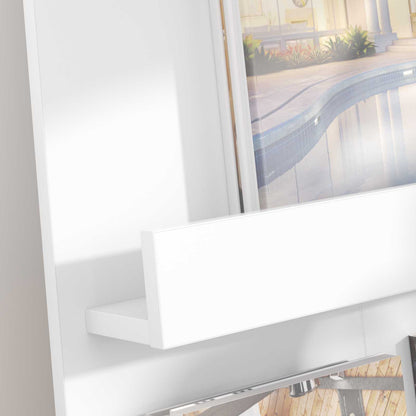 vidaXL Magazine Rack with Shelf White 51 x 11 x 102 cm Engineered Wood