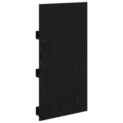 vidaXL Magazine Rack Black Oak 51 x 11 x 102 cm Engineered Wood