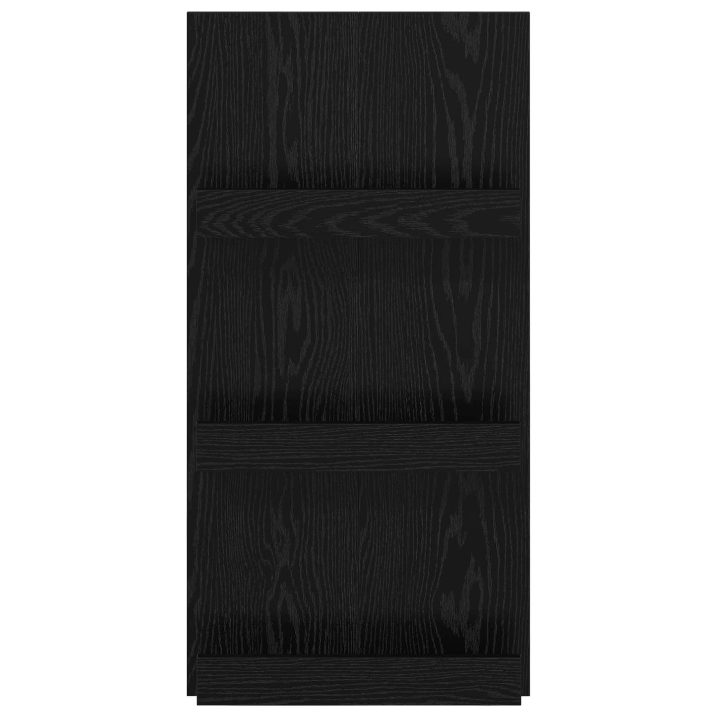 vidaXL Magazine Rack Black Oak 51 x 11 x 102 cm Engineered Wood