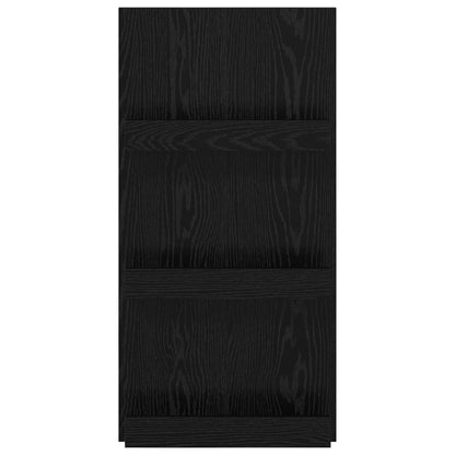 vidaXL Magazine Rack Black Oak 51 x 11 x 102 cm Engineered Wood