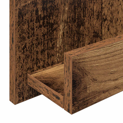 vidaXL Magazine Rack Old Wood 51 x 11 x 102 cm Engineered Wood