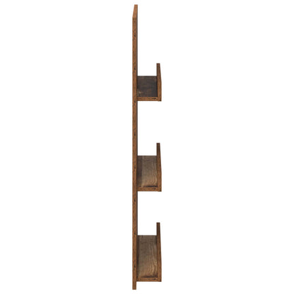 vidaXL Magazine Rack Old Wood 51 x 11 x 102 cm Engineered Wood