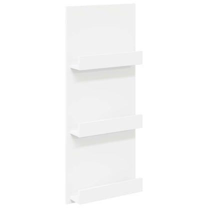 vidaXL Magazine Rack with Shelf White 43 x 11 x 102 cm Engineered Wood