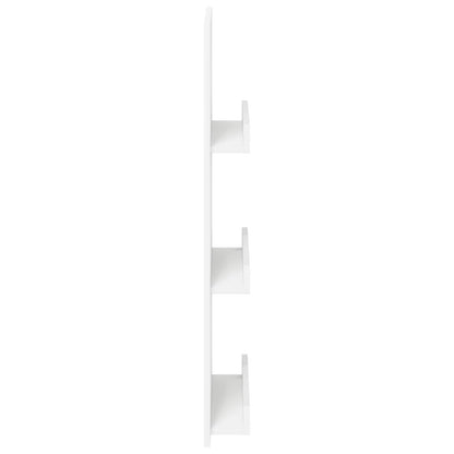 vidaXL Magazine Rack with Shelf White 43 x 11 x 102 cm Engineered Wood