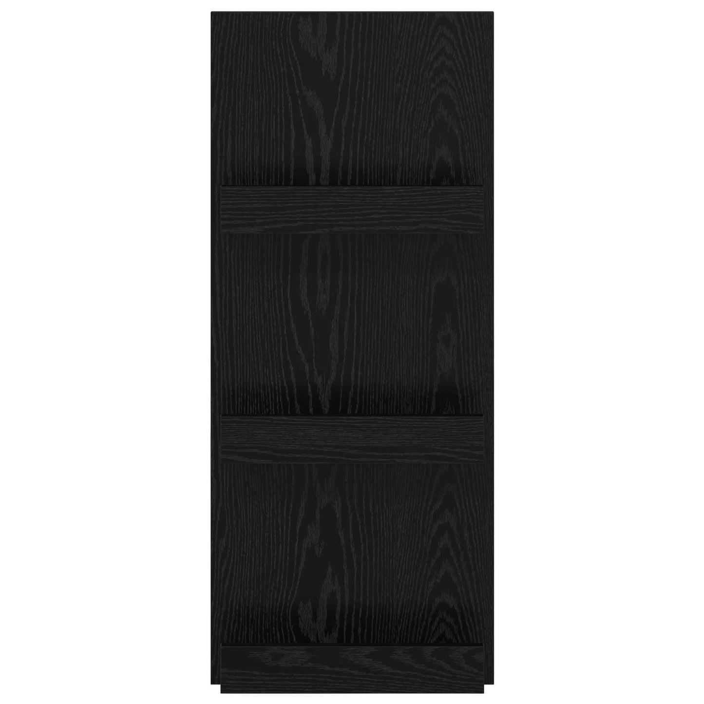 vidaXL Magazine Rack Black Oak 43 x 11 x 102 cm Engineered Wood