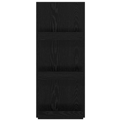 vidaXL Magazine Rack Black Oak 43 x 11 x 102 cm Engineered Wood