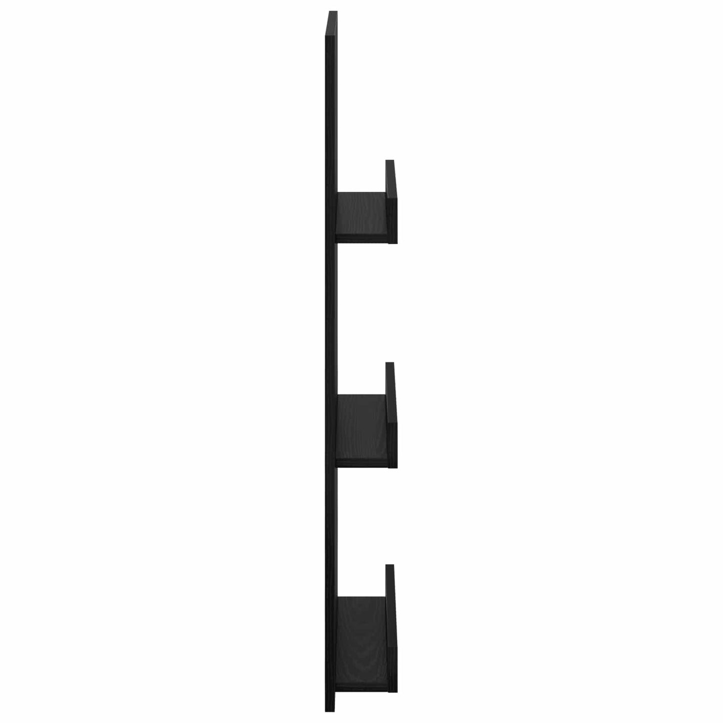 vidaXL Magazine Rack Black Oak 43 x 11 x 102 cm Engineered Wood
