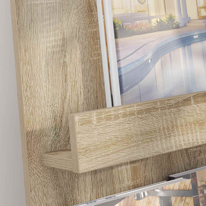 vidaXL Magazine Rack Sonoma Oak 43 x 11 x 102 cm Engineered Wood