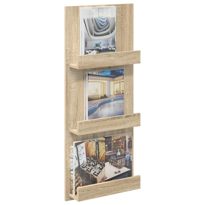 vidaXL Magazine Rack Sonoma Oak 43 x 11 x 102 cm Engineered Wood