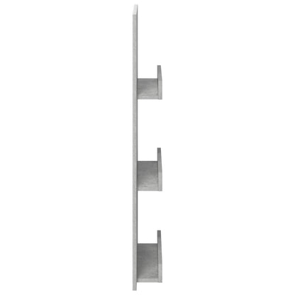 vidaXL Magazine Rack Concrete Grey 43 x 11 x 102 cm Engineered Wood