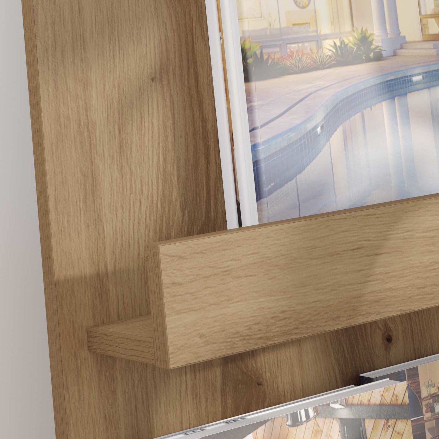 vidaXL Magazine Rack Artisan Oak 43 x 11 x 102 cm Engineered Wood