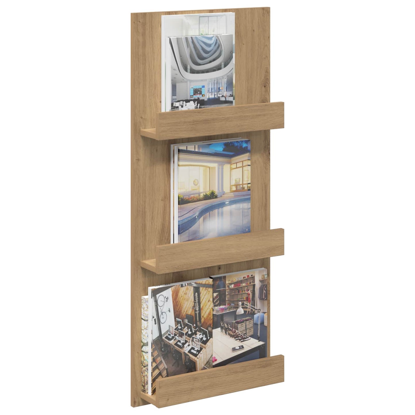 vidaXL Magazine Rack Artisan Oak 43 x 11 x 102 cm Engineered Wood