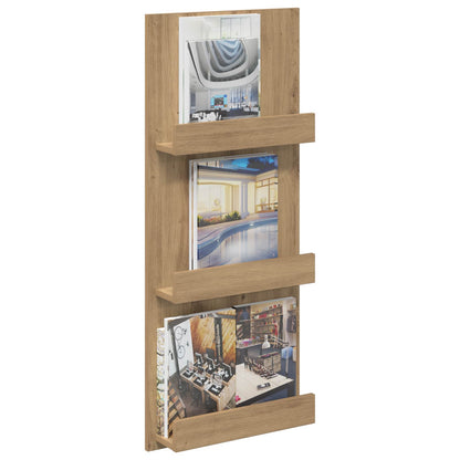 vidaXL Magazine Rack Artisan Oak 43 x 11 x 102 cm Engineered Wood