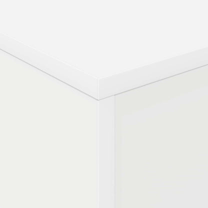 vidaXL Magazine Rack with Shelf White 70 x 41 x 156 cm Engineered Wood