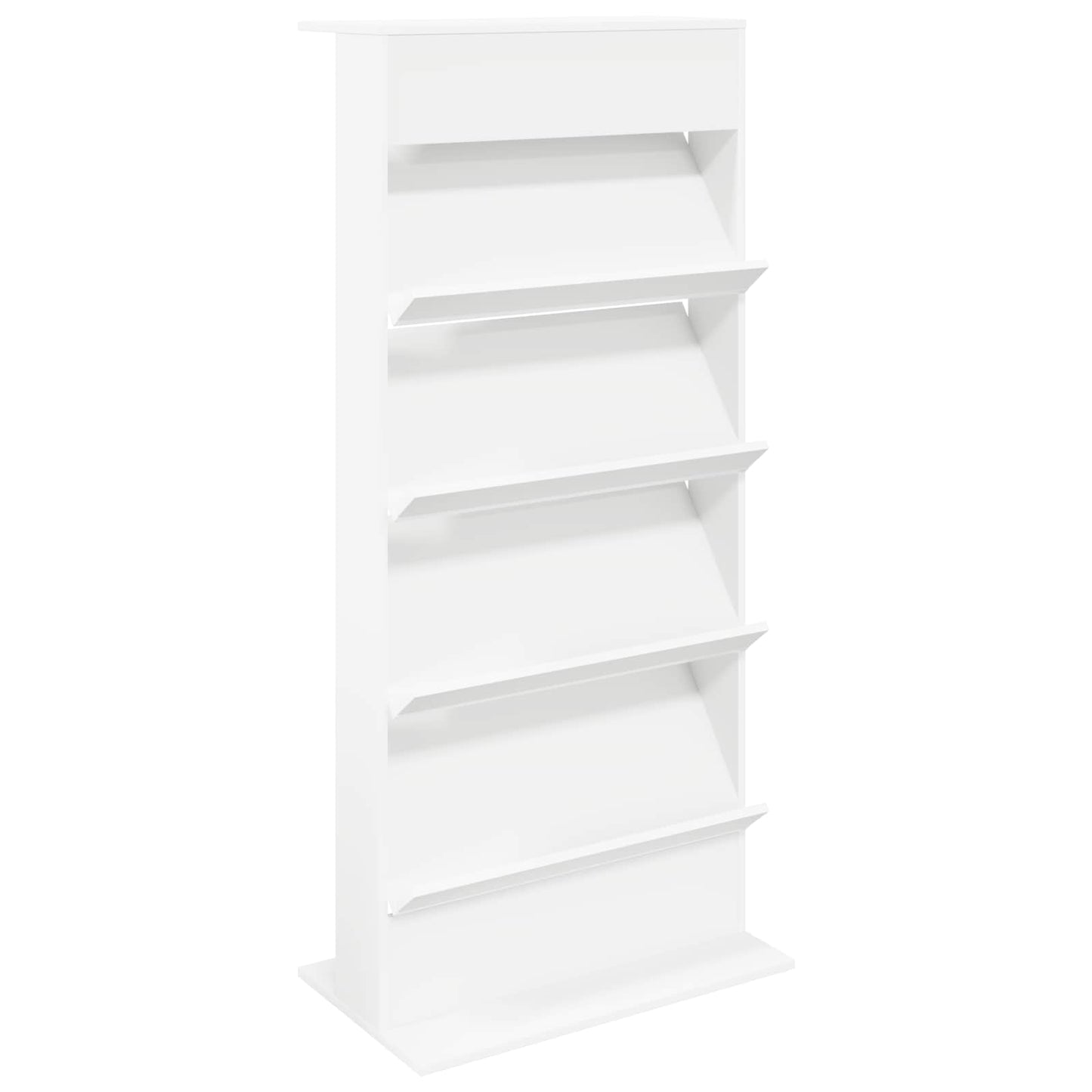 vidaXL Magazine Rack with Shelf White 70 x 41 x 156 cm Engineered Wood