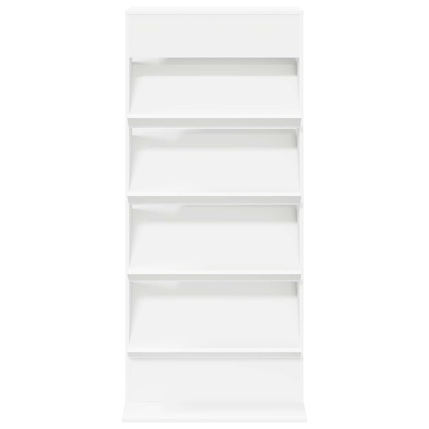 vidaXL Magazine Rack with Shelf White 70 x 41 x 156 cm Engineered Wood
