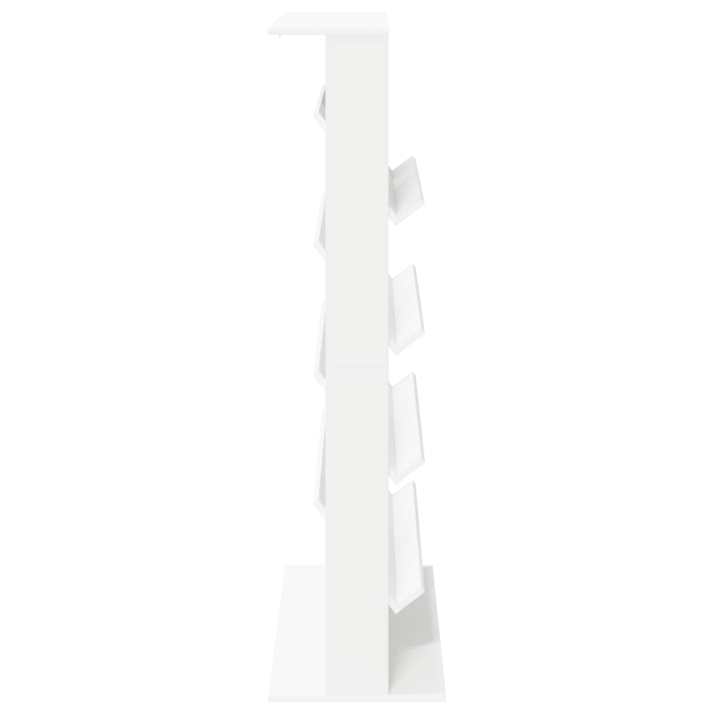 vidaXL Magazine Rack with Shelf White 70 x 41 x 156 cm Engineered Wood