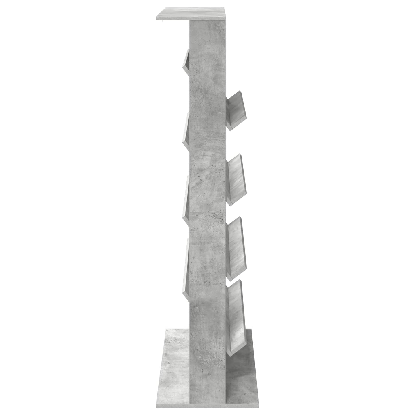 vidaXL Magazine Rack Concrete Grey 70 x 41 x 156 cm Engineered Wood