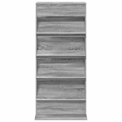 vidaXL Magazine Rack Grey Sonoma 70 x 41 x 156 cm Engineered Wood