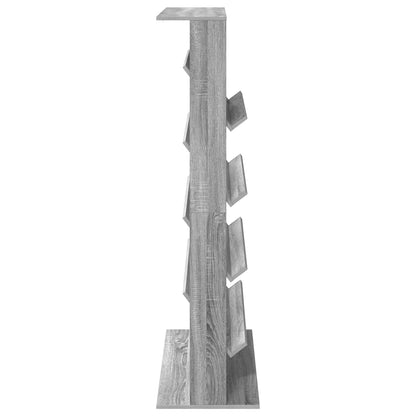 vidaXL Magazine Rack Grey Sonoma 70 x 41 x 156 cm Engineered Wood