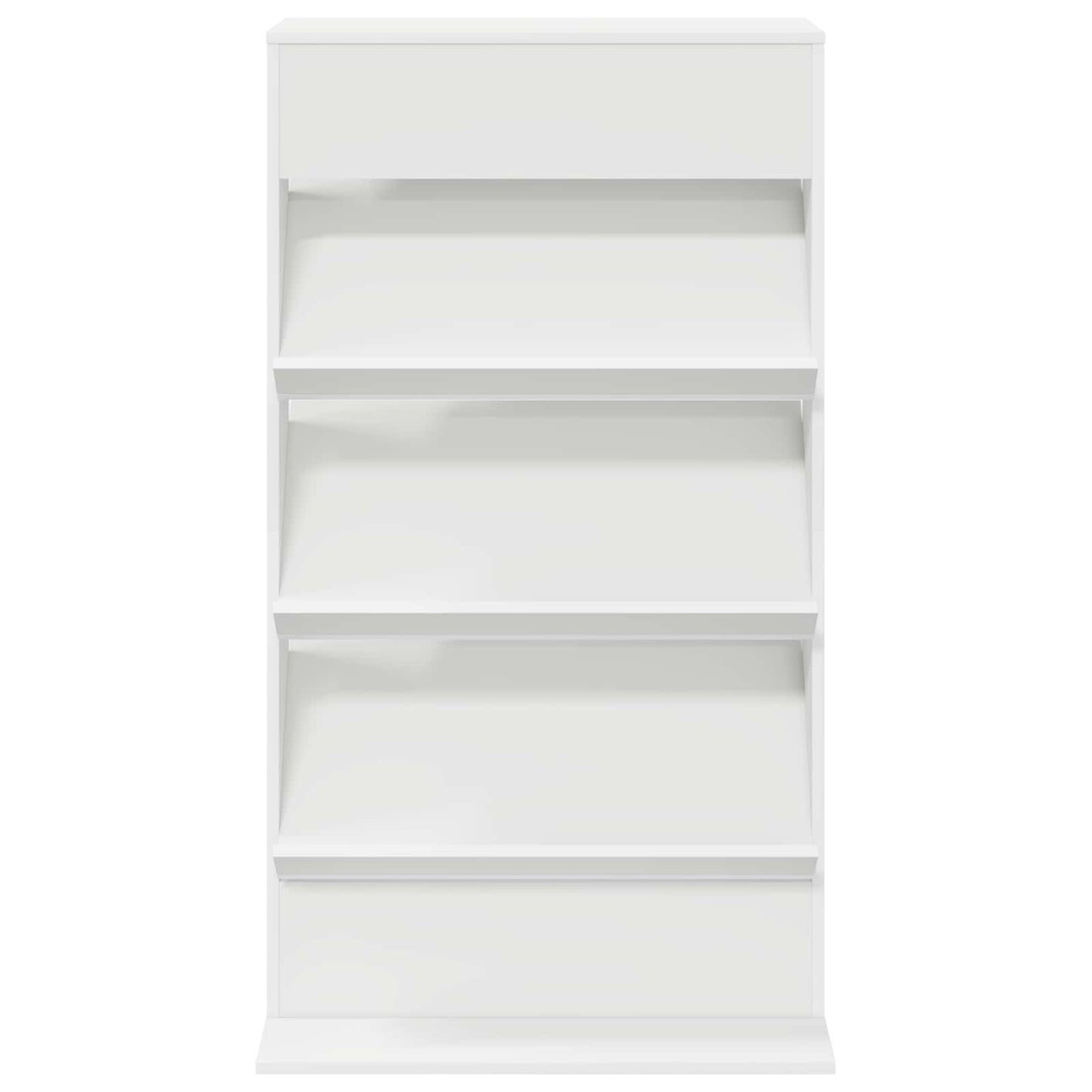 vidaXL Magazine Rack with Shelf White 70 x 41 x 126 cm Engineered Wood